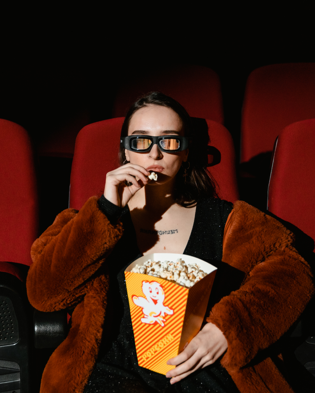 Red and White Bold Retro Movie Night Instagram Post Red and White Bold Retro Movie Night Instagram Post